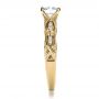 14k Yellow Gold 14k Yellow Gold Custom Diamond Engagement Ring - Side View -  1296 - Thumbnail