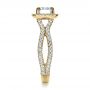 18k Yellow Gold 18k Yellow Gold Custom Diamond Engagement Ring - Side View -  1407 - Thumbnail