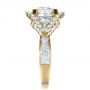 18k Yellow Gold 18k Yellow Gold Custom Diamond Engagement Ring - Side View -  1414 - Thumbnail