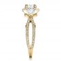 18k Yellow Gold 18k Yellow Gold Custom Diamond Engagement Ring - Side View -  1451 - Thumbnail