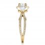 18k Yellow Gold 18k Yellow Gold Custom Diamond Engagement Ring - Side View -  1451 - Thumbnail