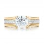 14k Yellow Gold 14k Yellow Gold Custom Diamond Engagement Ring - Top View -  100610 - Thumbnail