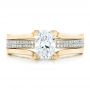 14k Yellow Gold 14k Yellow Gold Custom Diamond Engagement Ring - Top View -  100627 - Thumbnail