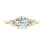 18k Yellow Gold 18k Yellow Gold Custom Diamond Engagement Ring - Top View -  100810 - Thumbnail