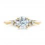 14k Yellow Gold 14k Yellow Gold Custom Diamond Engagement Ring - Top View -  100810 - Thumbnail