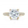 14k Yellow Gold 14k Yellow Gold Custom Diamond Engagement Ring - Top View -  100839 - Thumbnail
