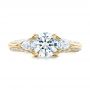 14k Yellow Gold 14k Yellow Gold Custom Diamond Engagement Ring - Top View -  101229 - Thumbnail