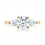14k Yellow Gold 14k Yellow Gold Custom Diamond Engagement Ring - Top View -  101230 - Thumbnail