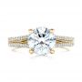 18k Yellow Gold 18k Yellow Gold Custom Diamond Engagement Ring - Top View -  101994 - Thumbnail