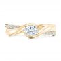18k Yellow Gold 18k Yellow Gold Custom Diamond Engagement Ring - Top View -  102277 - Thumbnail