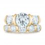18k Yellow Gold 18k Yellow Gold Custom Diamond Engagement Ring - Top View -  102296 - Thumbnail