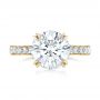 18k Yellow Gold 18k Yellow Gold Custom Diamond Engagement Ring - Top View -  102339 - Thumbnail