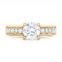 14k Yellow Gold 14k Yellow Gold Custom Diamond Engagement Ring - Top View -  102345 - Thumbnail