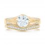 18k Yellow Gold 18k Yellow Gold Custom Diamond Engagement Ring - Top View -  102405 - Thumbnail