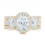 18k Yellow Gold 18k Yellow Gold Custom Diamond Engagement Ring - Top View -  102415 - Thumbnail