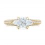 14k Yellow Gold 14k Yellow Gold Custom Diamond Engagement Ring - Top View -  102457 - Thumbnail