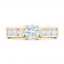 14k Yellow Gold 14k Yellow Gold Custom Diamond Engagement Ring - Top View -  102470 - Thumbnail