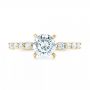 18k Yellow Gold 18k Yellow Gold Custom Diamond Engagement Ring - Top View -  102582 - Thumbnail