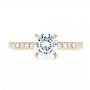 14k Yellow Gold 14k Yellow Gold Custom Diamond Engagement Ring - Top View -  102586 - Thumbnail