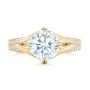 14k Yellow Gold 14k Yellow Gold Custom Diamond Engagement Ring - Top View -  102601 - Thumbnail