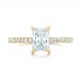 18k Yellow Gold 18k Yellow Gold Custom Diamond Engagement Ring - Top View -  102856 - Thumbnail