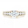 18k Yellow Gold 18k Yellow Gold Custom Diamond Engagement Ring - Top View -  102886 - Thumbnail