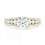 14k Yellow Gold 14k Yellow Gold Custom Diamond Engagement Ring - Top View -  102886 - Thumbnail