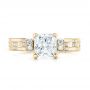 14k Yellow Gold 14k Yellow Gold Custom Diamond Engagement Ring - Top View -  102895 - Thumbnail