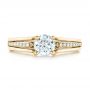 14k Yellow Gold 14k Yellow Gold Custom Diamond Engagement Ring - Top View -  102903 - Thumbnail