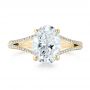 14k Yellow Gold 14k Yellow Gold Custom Diamond Engagement Ring - Top View -  102946 - Thumbnail
