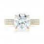14k Yellow Gold 14k Yellow Gold Custom Diamond Engagement Ring - Top View -  102971 - Thumbnail