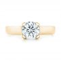 14k Yellow Gold 14k Yellow Gold Custom Diamond Engagement Ring - Top View -  102996 - Thumbnail