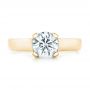 14k Yellow Gold 14k Yellow Gold Custom Diamond Engagement Ring - Top View -  102996 - Thumbnail