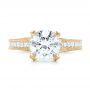 14k Yellow Gold 14k Yellow Gold Custom Diamond Engagement Ring - Top View -  103013 - Thumbnail