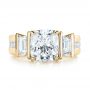 18k Yellow Gold 18k Yellow Gold Custom Diamond Engagement Ring - Top View -  103017 - Thumbnail