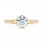 14k Yellow Gold 14k Yellow Gold Custom Diamond Engagement Ring - Top View -  103053 - Thumbnail
