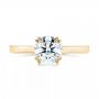 14k Yellow Gold 14k Yellow Gold Custom Diamond Engagement Ring - Top View -  103057 - Thumbnail