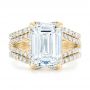 14k Yellow Gold 14k Yellow Gold Custom Diamond Engagement Ring - Top View -  103138 - Thumbnail