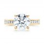 14k Yellow Gold 14k Yellow Gold Custom Diamond Engagement Ring - Top View -  103150 - Thumbnail