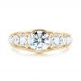 18k Yellow Gold 18k Yellow Gold Custom Diamond Engagement Ring - Top View -  103165 - Thumbnail