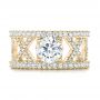 14k Yellow Gold 14k Yellow Gold Custom Diamond Engagement Ring - Top View -  103215 - Thumbnail