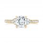 14k Yellow Gold 14k Yellow Gold Custom Diamond Engagement Ring - Top View -  103219 - Thumbnail
