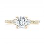 14k Yellow Gold 14k Yellow Gold Custom Diamond Engagement Ring - Top View -  103219 - Thumbnail