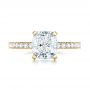 14k Yellow Gold 14k Yellow Gold Custom Diamond Engagement Ring - Top View -  103222 - Thumbnail