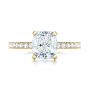 14k Yellow Gold 14k Yellow Gold Custom Diamond Engagement Ring - Top View -  103222 - Thumbnail