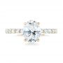 18k Yellow Gold 18k Yellow Gold Custom Diamond Engagement Ring - Top View -  103355 - Thumbnail