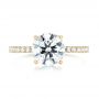 18k Yellow Gold 18k Yellow Gold Custom Diamond Engagement Ring - Top View -  103369 - Thumbnail