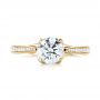 14k Yellow Gold 14k Yellow Gold Custom Diamond Engagement Ring - Top View -  103464 - Thumbnail