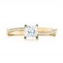 14k Yellow Gold 14k Yellow Gold Custom Diamond Engagement Ring - Top View -  103637 - Thumbnail