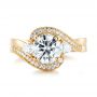 18k Yellow Gold 18k Yellow Gold Custom Diamond Engagement Ring - Top View -  104262 - Thumbnail